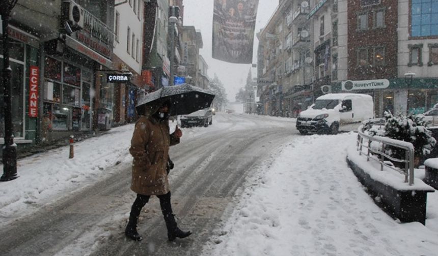 BARTIN&#039;da yoğun kar yağışı nedeniyle 113 köy yolu, ulaşıma kapandı, 72 köye ise elektrik verilemiyor.