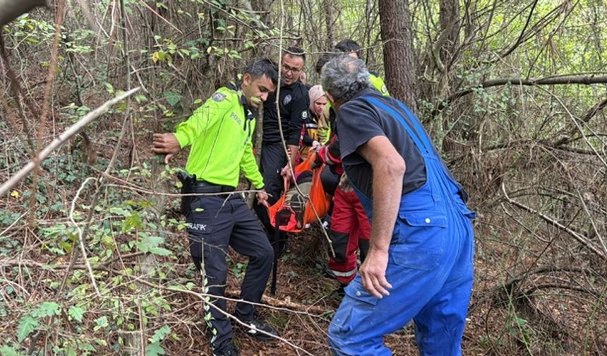 Bartın'da mantar toplarken ayağı kırılan kadın kurtarıldı