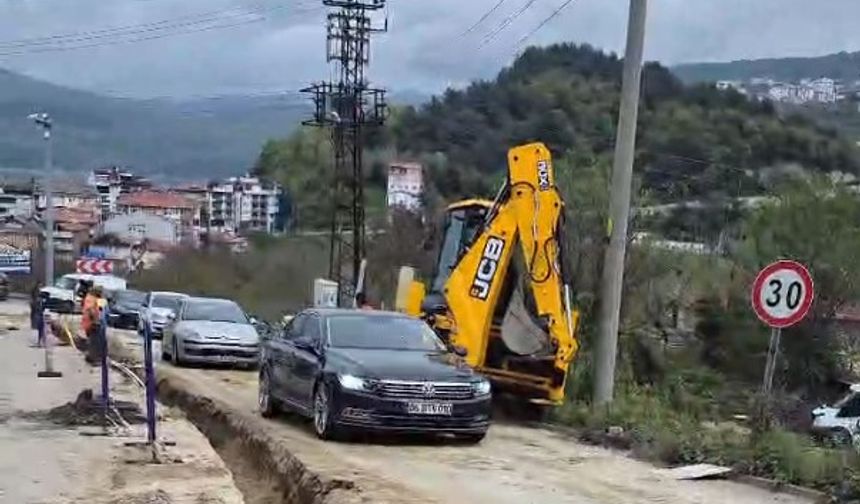 Amasra'da Doğalgaz Çalışmalarına Vardiya Arası