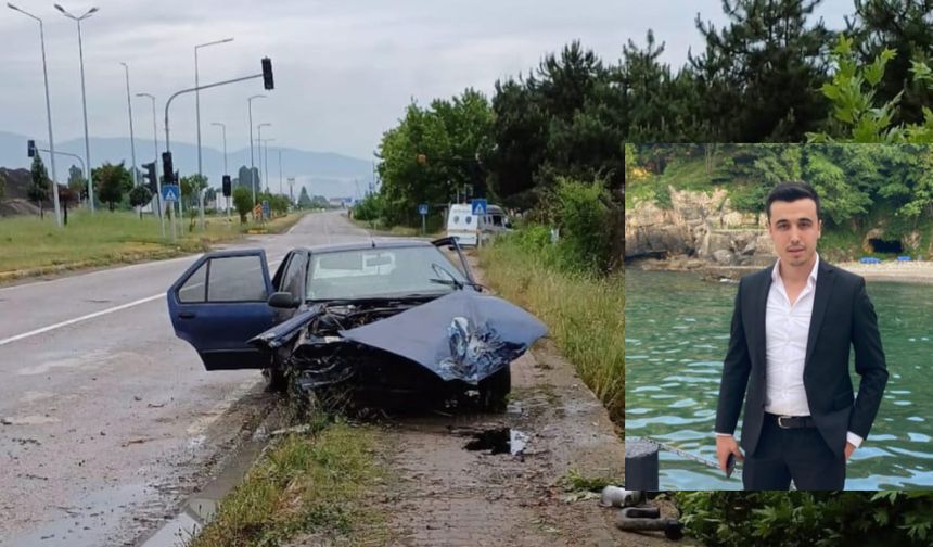 Otomobiliyle refüje çarpan makam şoförü öldü