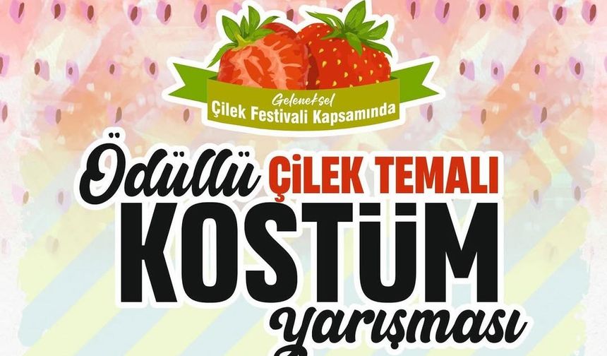Festivalde Çilek Temalı Kostüm Yarışması