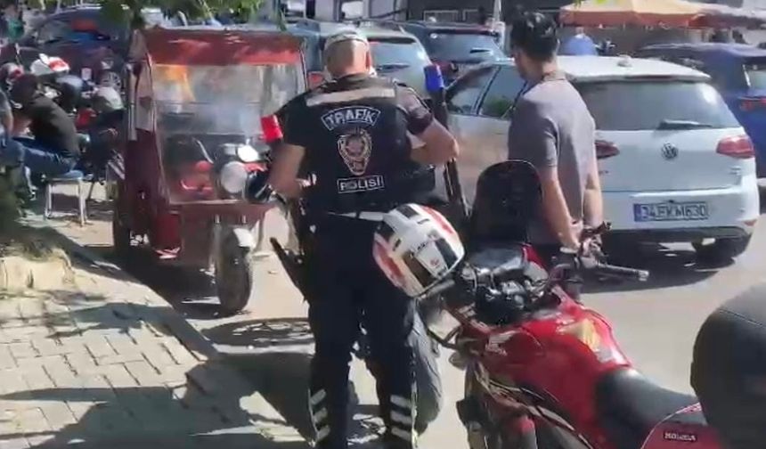 Ters yönden gelen motosiklet sürücüsüne ceza