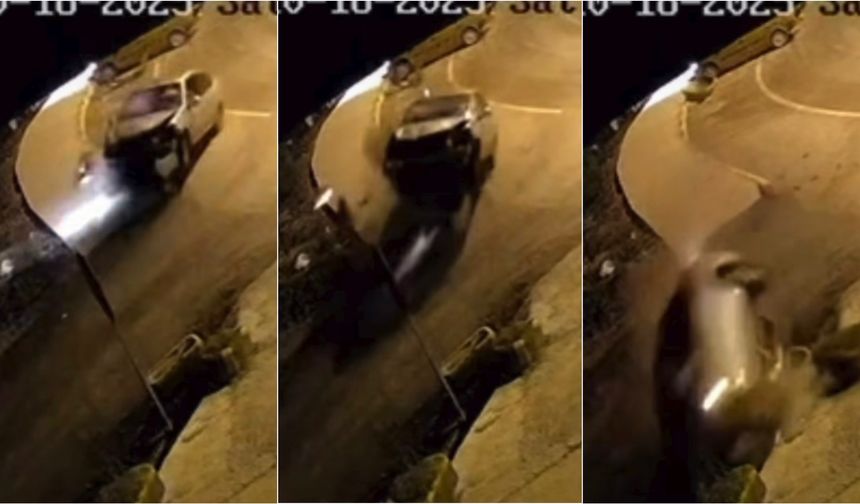 Otomobil, önündeki araca çarpıp takla attı; 1 yaralı