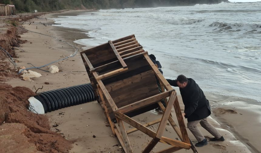 Amasra’da tsunamiyi andıran görüntüler