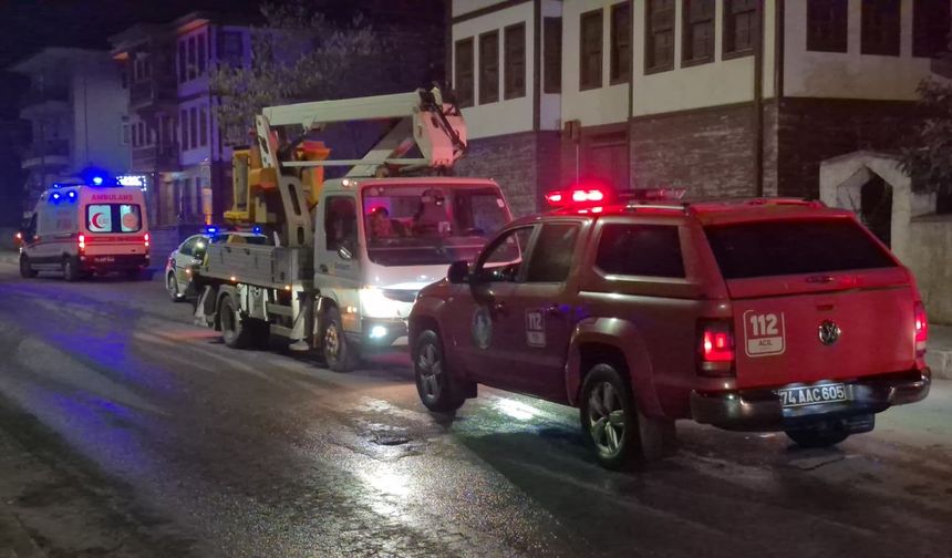 Bartın'da 2 katlı evde yangın paniği