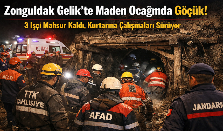 Maden ocağında göçük: 3 işçi mahsur kaldı
