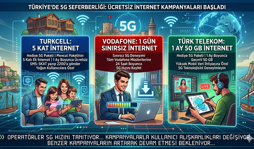 GSM Operatörlerinden 5G Hızında Hediyeler