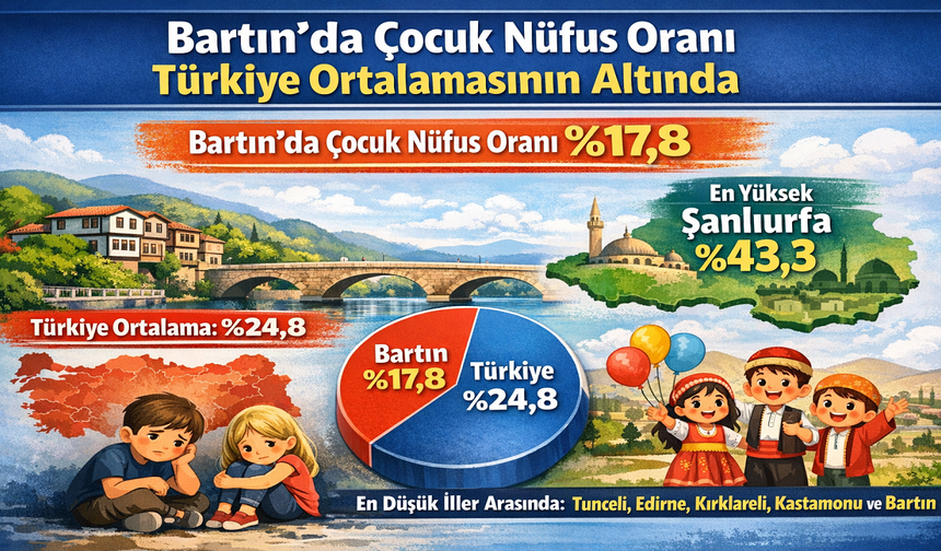 Bartın’da Çocuk Nüfus En Düşük İller Arasında