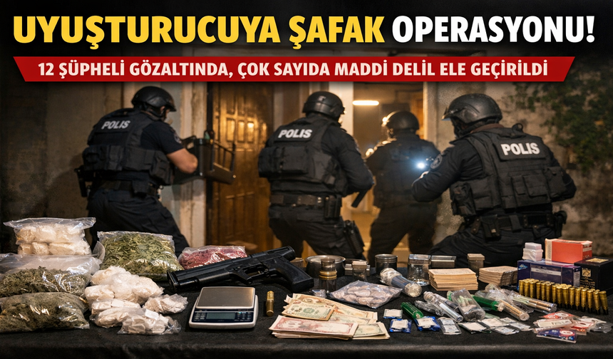 Bartın'da 13 Adrese Şafak Operasyonu