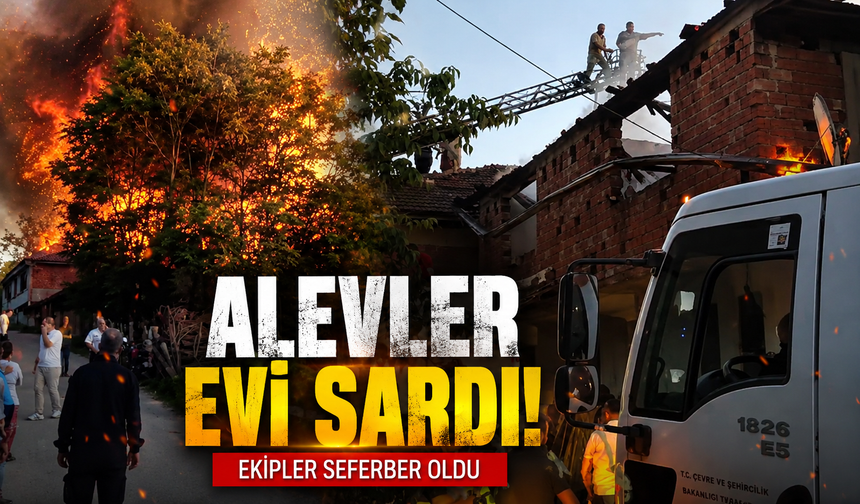 Kozcağız'da ev alevlere teslim oldu, faciadan dönüldü