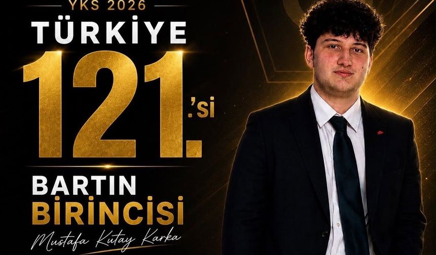 Bartınlı Mustafa Kutay'dan YKS'de Türkiye Derecesi