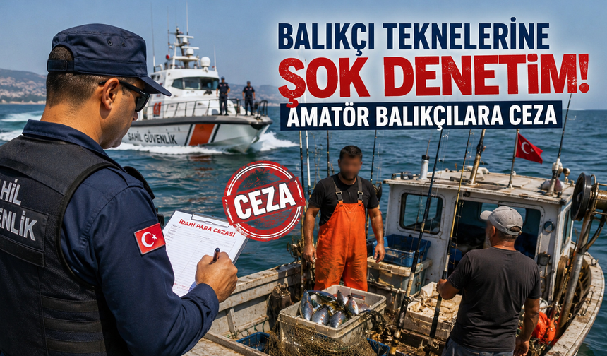 Balıkçı Teknelerine Şok Denetim: Amatör Balıkçılara Ceza