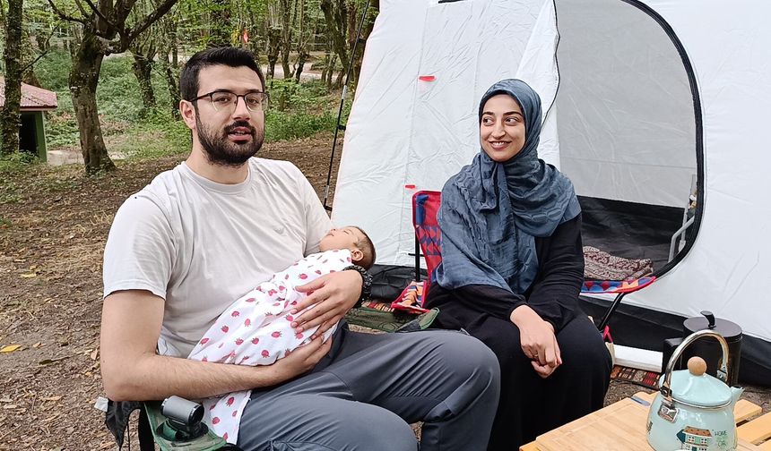 Elif bebek ilk kampını Bartın'da yaptı