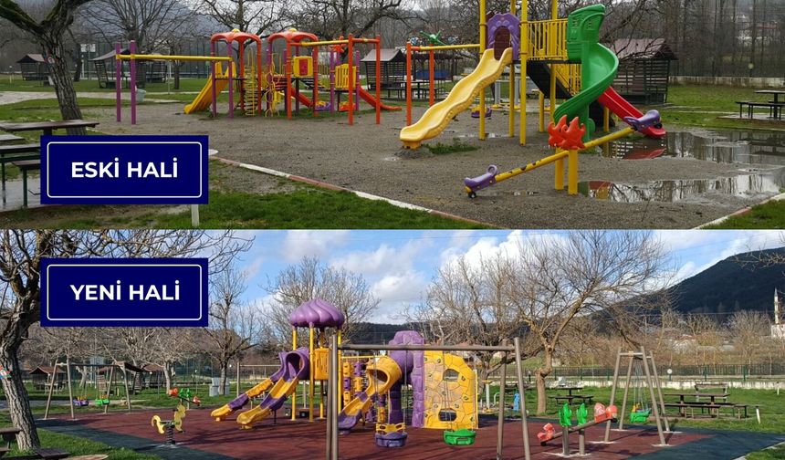 Bartın’da Çocuk Parklarında Yenileme Çalışmaları Sürüyor