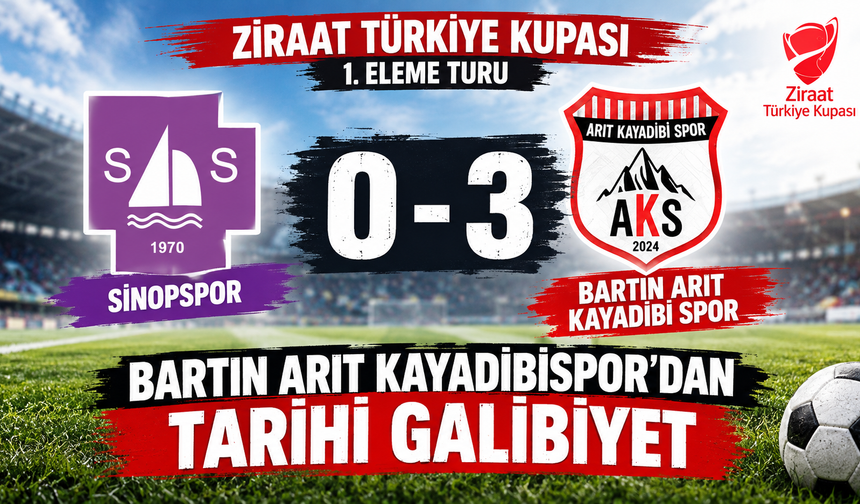 Bartın Arıt Kayadibispor’dan Tarihi Galibiyet: 0-3
