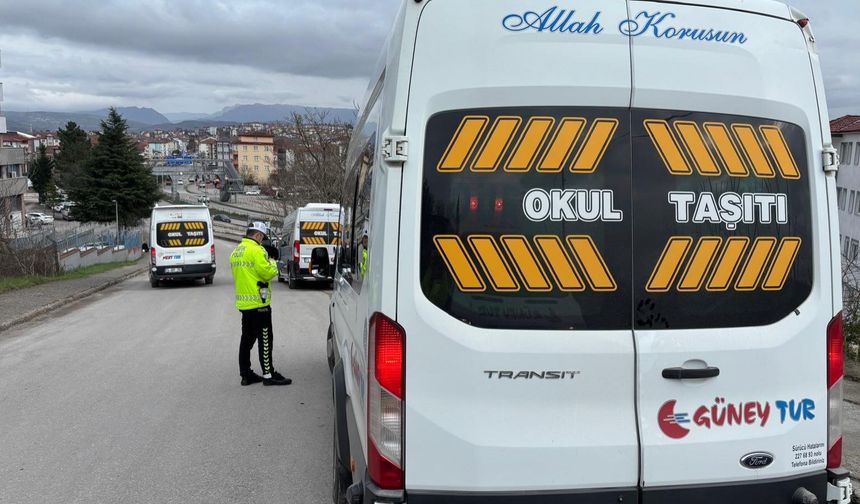 Bartın’da okul servislerine sıkı denetim