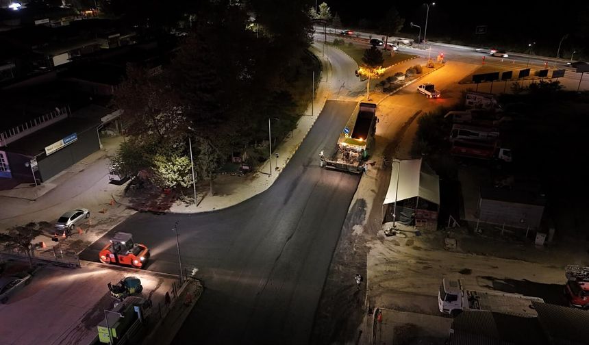 Bartın Sanayi Sitesi’nde Sıcak Asfalt Çalışması