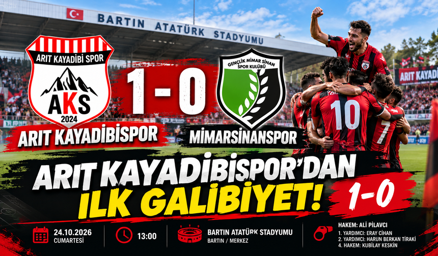 Arıt Kayadibispor’dan İlk Galibiyet: 1-0